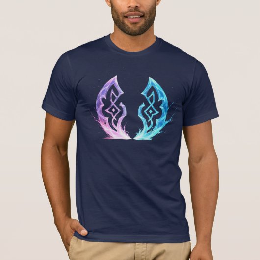 Ethereal Rune Convergence – Arcane Energy Emblem T-shirt (Voorkant)