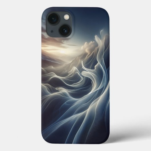 Ethereal Silk Waves Phone Case - Abstract Light Va (Achterkant)