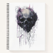 Ethereal Skull Abstract Grunge Dark Art Notitieboek (Voorkant)