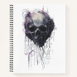 Ethereal Skull Abstract Grunge Dark Art Notitieboek