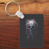 Ethereal Skull Abstract Grunge Dark Art T-Shirt Sleutelhanger (Voorkant)