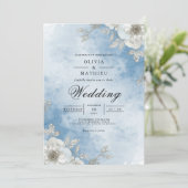 Ethereal Sky Floral Arch Wedding Kaart (Staand voorkant)