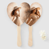 Ethereal Slavic Water Nymph Wedding Program Fan  Handwaaier (Voorkant en achterkant)