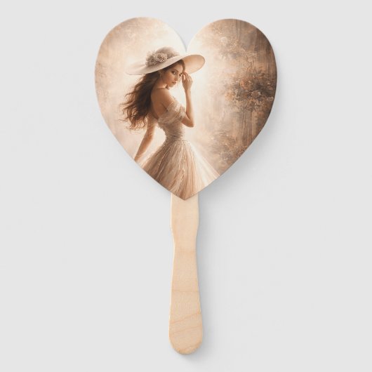 Ethereal Slavic Water Nymph Wedding Program Fan  Handwaaier (Voorkant)