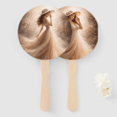 Ethereal Slavic Water Nymph Wedding Program Fan  Handwaaier (Voorkant en achterkant)