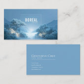 Ethereal Snowy Forest Mountain Valley Clean Frame Visitekaartje (Voorkant / Achterkant)