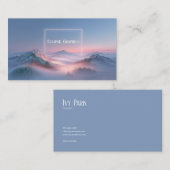 Ethereal Snowy Mountain Sunrise Mist Visitekaartje (Voorkant / Achterkant)