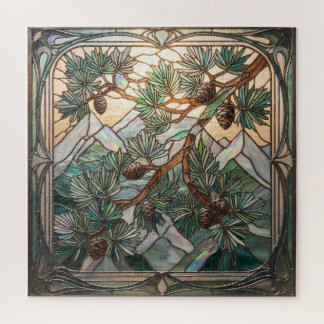 Ethereal Stained Glass Cedar of Lebanon Puzzle Legpuzzel