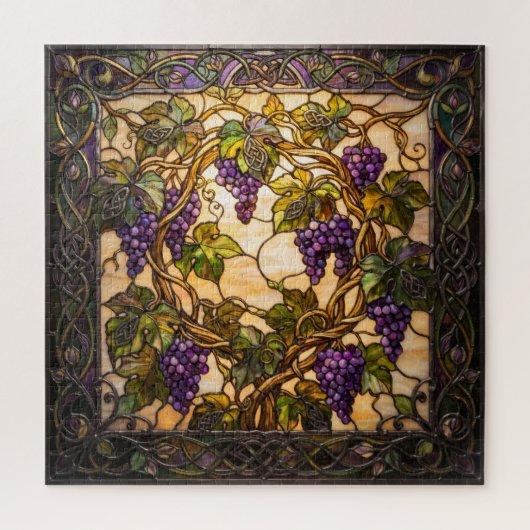Ethereal Stained Glass Grapevine Puzzle Legpuzzel (Verticaal)