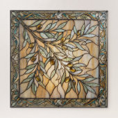 Ethereal Stained Glass Olive Branch Puzzle Legpuzzel (Horizontaal)