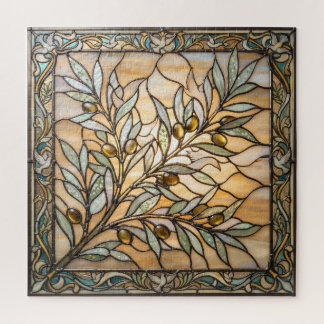 Ethereal Stained Glass Olive Branch Puzzle Legpuzzel
