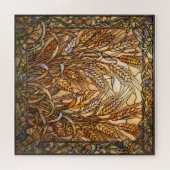 Ethereal Stained Glass Wheat Stalks Puzzle Legpuzzel (Horizontaal)