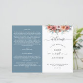 Ethereal Stofblauw, Bloemenhuwelijksprogramma (Staand voorkant)