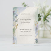 Ethereal Thistle Save the Date Kaart (Staand voorkant)