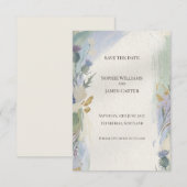 Ethereal Thistle Save the Date Kaart (Voorkant / Achterkant)