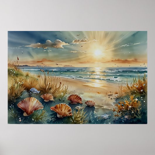 Ethereal Underwater Scene Poster (Voorkant)