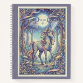 Ethereal Unicorn Moonlight Zentangle Fantasy Notitieboek