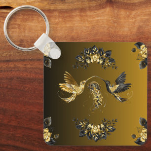Ethereal Unison, Gouden Vleugelde Fantasie Sleutelhanger