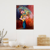 Ethereal Vase of Flowers, painting by Odilon Redon Poster (Keuken)