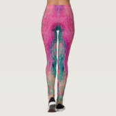 “Ethereal Vellum” – Roze Teal Blauwe Abstracte    Leggings (Achterkant)