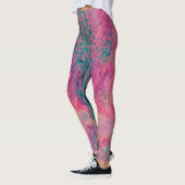 “Ethereal Vellum” – Roze Teal Blauwe Abstracte    Leggings (Links)