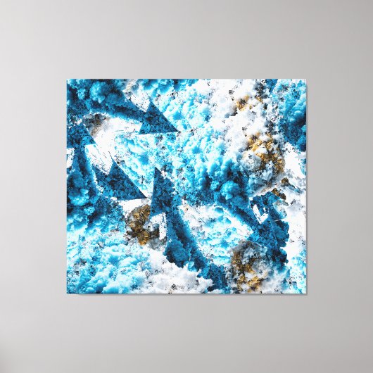 Ethereal Velocity: Geometric Cloud & Arrow Fusion Canvas Afdruk (Voorkant)