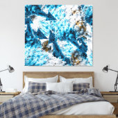 Ethereal Velocity: Geometric Cloud & Arrow Fusion Canvas Afdruk (Insitu (Slaapkamer))