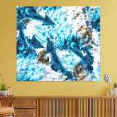 Ethereal Velocity: Geometric Cloud & Arrow Fusion Canvas Afdruk (Insitu (Woonkamer))