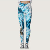 Ethereal Velocity: Geometric Cloud & Arrow Fusion Leggings (Voorkant)