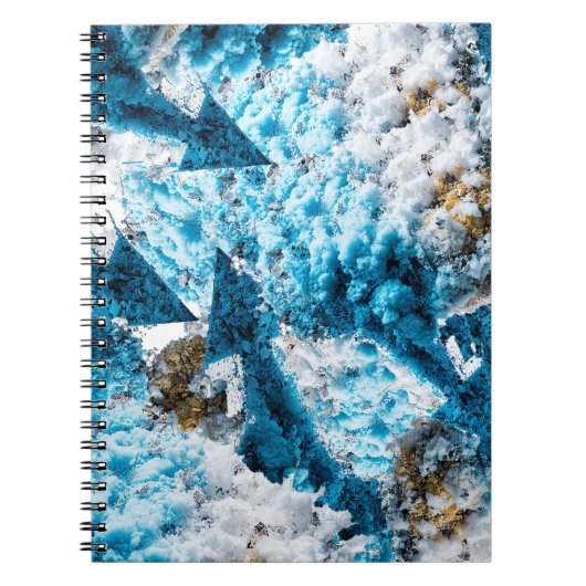 Ethereal Velocity: Geometric Cloud & Arrow Fusion Notitieboek (Voorkant)