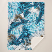 Ethereal Velocity: Geometric Cloud & Arrow Fusion Sherpa Deken (Voorkant)