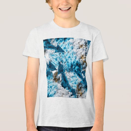 Ethereal Velocity: Geometric Cloud & Arrow Fusion Tri-Blend Shirt (Voorkant)