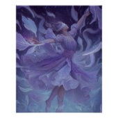 Ethereal Violet Dancer in Dream Motion Perfect Poster (Voorkant)