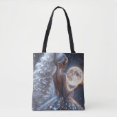 Ethereal vrouw & maan tote bag (Voorkant)