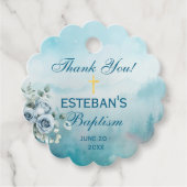 Ethereal Watercolor Baptism Bedankjes Labels (Voorkant)