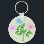 Ethereal Watercolor Wildflower Bouquet - Pastel Fl Sleutelhanger<br><div class="desc">A delicate, hand-painted digital watercolor illustration featuring a trio of ethereal wildflowers in soft shades of sky blue, misty purple, and blush pink. This botanical piece captures the fluid transparency of traditional watercolor with a modern, clean aesthetic. Perfect for cottagecore lovers, nursery decor, or anyone who appreciates the quiet beauty...</div>