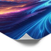 Ethereal Waterfalls Blending with a Starry Horizon Poster (Hoek)