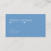 Ethereal White Rose Floral and Blue Moon Lake Visitekaartje (Achterkant)