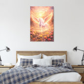 Ethereal Winged Unicorn of Light  | ManJiangHong F Canvas Afdruk (Insitu (Slaapkamer))