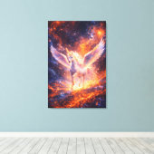 Ethereal Winged Unicorn of Light  | ManJiangHong F Canvas Afdruk (Insitu (Houten vloer))