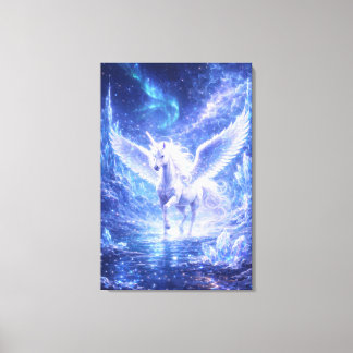 Ethereal Winged Unicorn of Light  | ManJiangHong F Canvas Afdruk