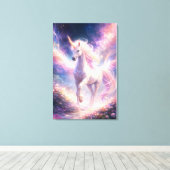 Ethereal Winged Unicorn of Light | ManJiangHong Fa Canvas Afdruk (Insitu (Houten vloer))