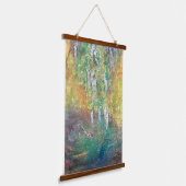 Ethereal Wisteria: The Koi's Golden Dream Hangend Wandkleed (Gebogen)