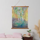 Ethereal Wisteria: The Koi's Golden Dream Hangend Wandkleed (Slaapkamer)