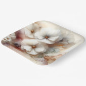 Ethereale Abstracte Bloemige Kosmos Papieren Bordje (Gebogen)