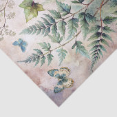 Ethereale Aquarel Botanische Varens & Vlinders Tissuepapier (Detail)