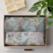 Ethereale Aquarel Botanische Varens & Vlinders Tissuepapier (Geschenk)