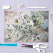Ethereale Aquarel Botanische Varens & Vlinders Tissuepapier (Craft)
