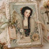 Ethereale Fee in Wilde Bloementuin Decoupage Tissuepapier