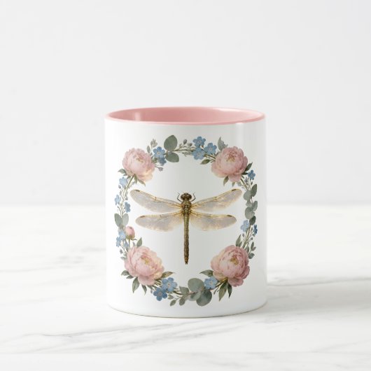Ethereale Gloed Libelle Kunst Mok (Midden)